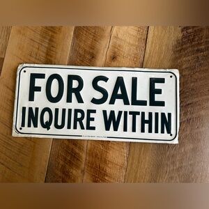 Frank & Fred Edwards Dallas Texas Vintage Tin Sign 50’s For Sale Inquire Within